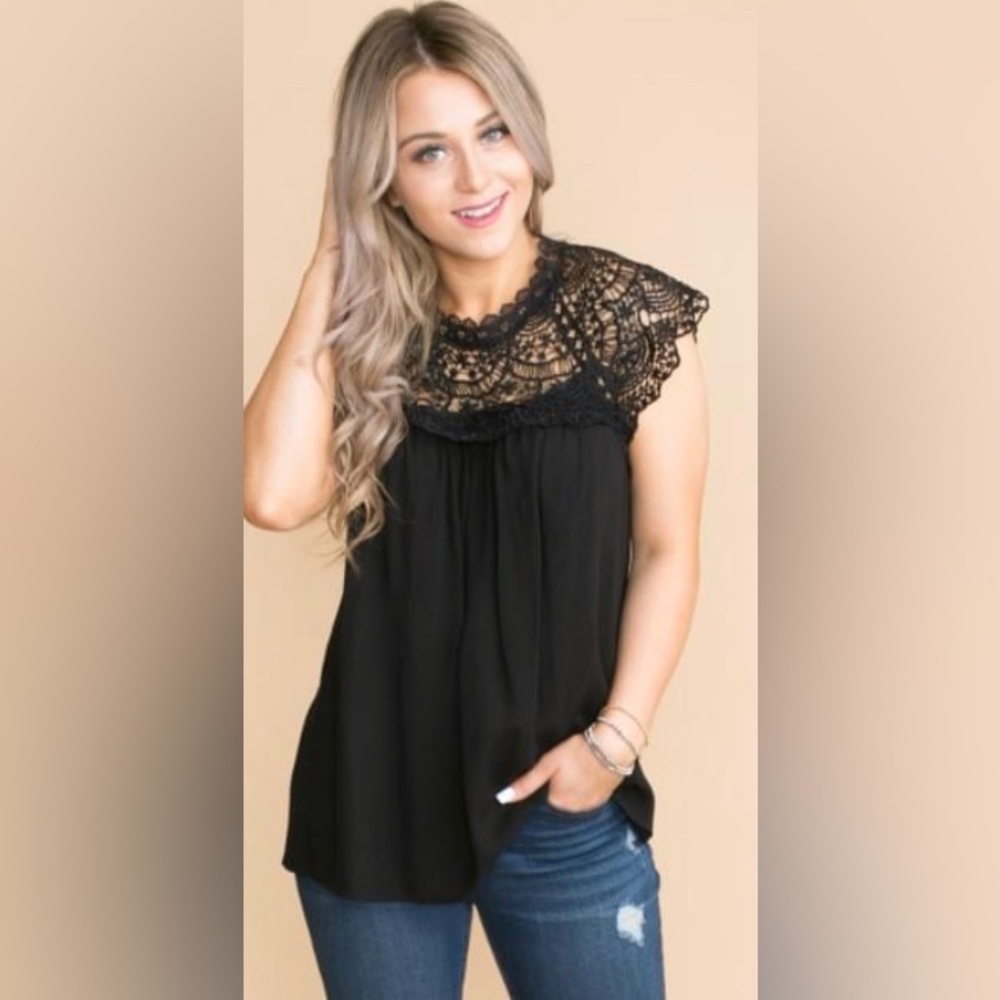Black lace top
